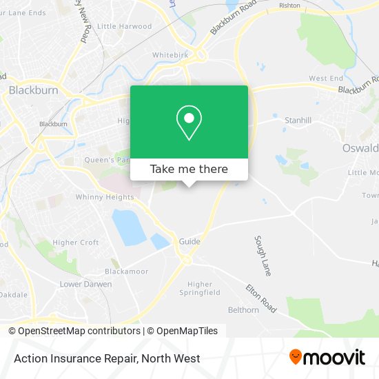 Action Insurance Repair map