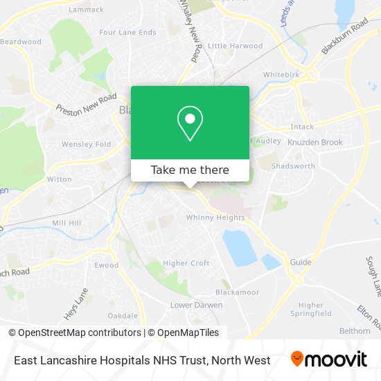 East Lancashire Hospitals NHS Trust map