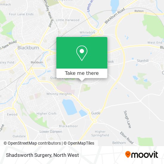 Shadsworth Surgery map