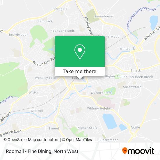 Roomali - Fine Dining map