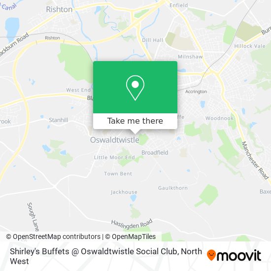 Shirley's Buffets @ Oswaldtwistle Social Club map