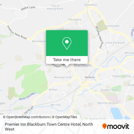 Premier Inn Blackburn Town Centre Hotel map