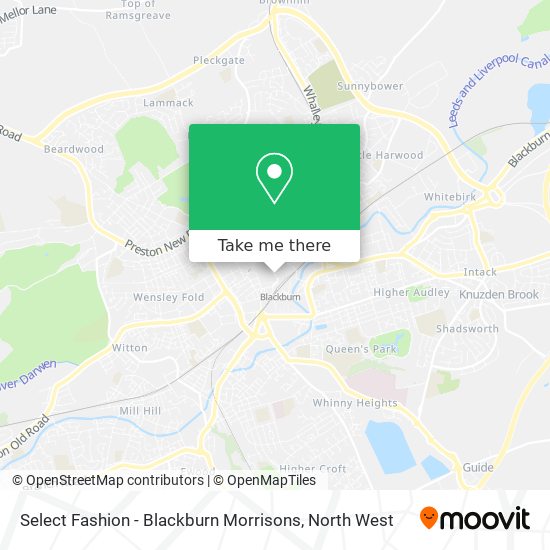 Select Fashion - Blackburn Morrisons map