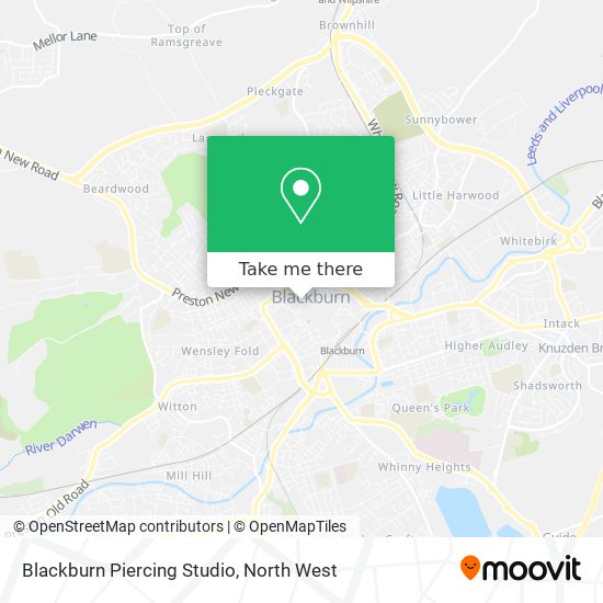 Blackburn Piercing Studio map