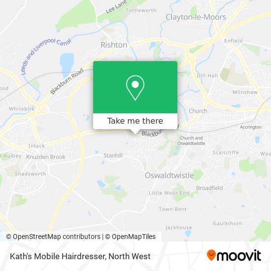 Kath's Mobile Hairdresser map