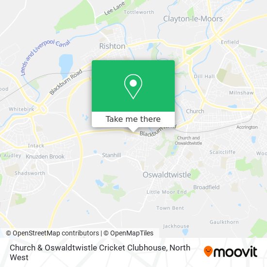 Church & Oswaldtwistle Cricket Clubhouse map