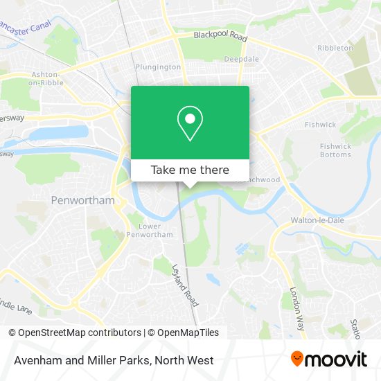 Avenham and Miller Parks map