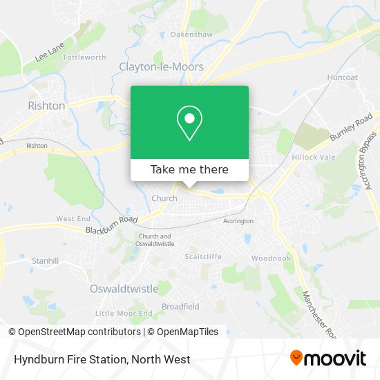 Hyndburn Fire Station map