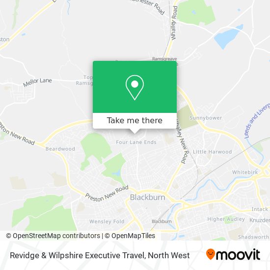Revidge & Wilpshire Executive Travel map