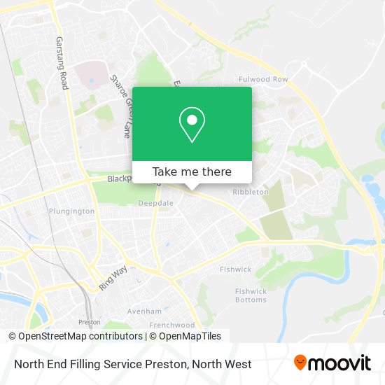 North End Filling Service Preston map