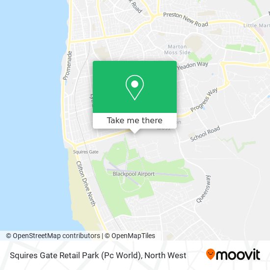 Squires Gate Retail Park (Pc World) map