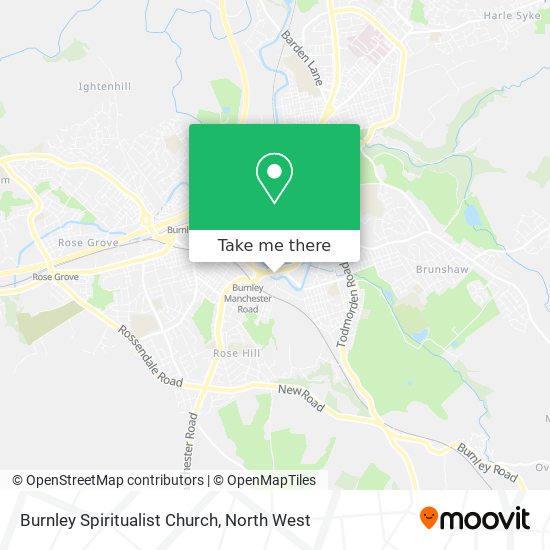 Burnley Spiritualist Church map