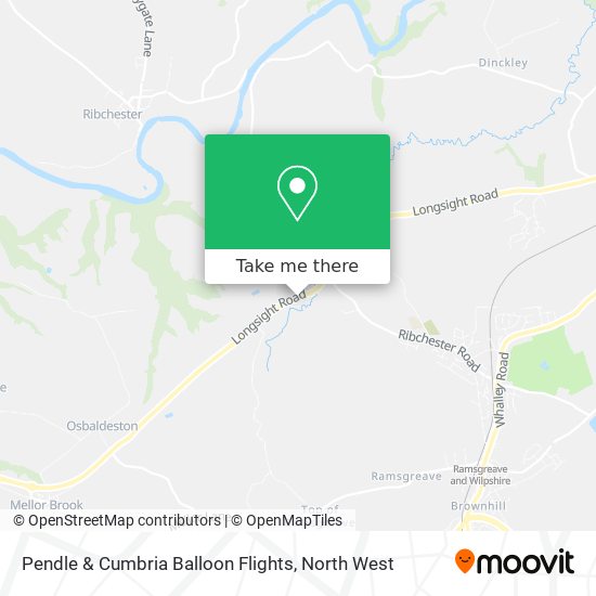 Pendle & Cumbria Balloon Flights map