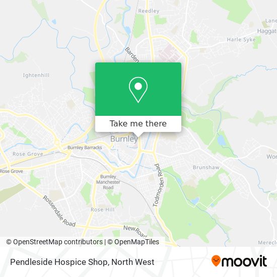 Pendleside Hospice Shop map