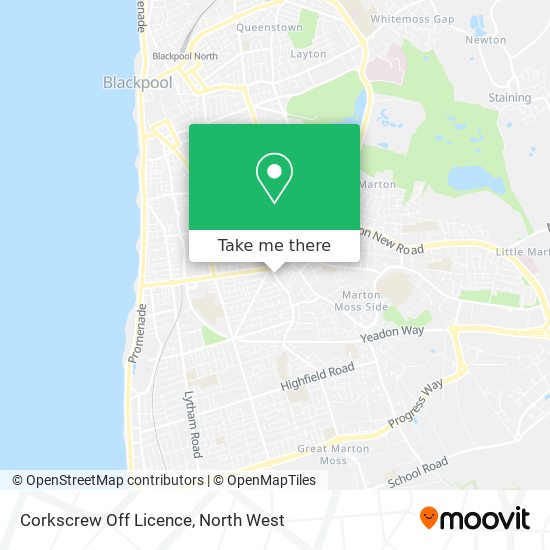 Corkscrew Off Licence map