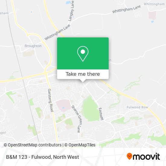 B&M 123 - Fulwood map