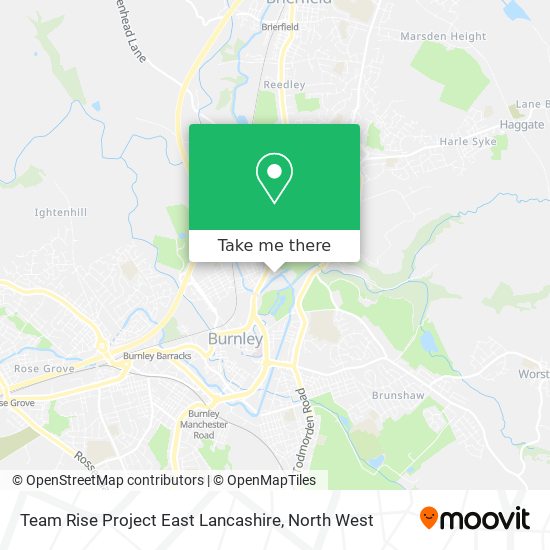 Team Rise Project East Lancashire map