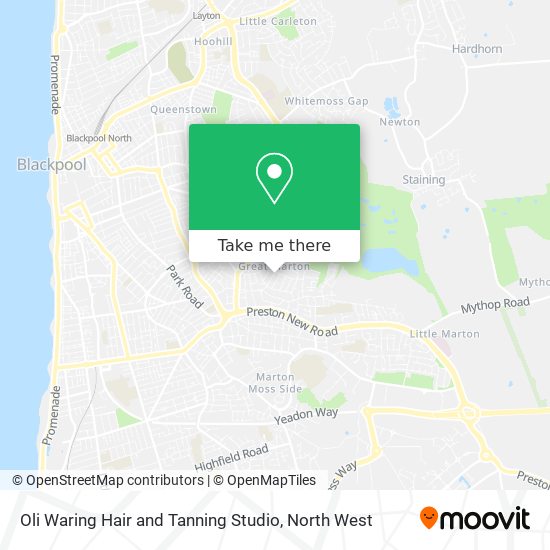 Oli Waring Hair and Tanning Studio map