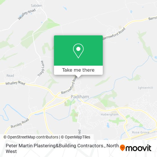 Peter Martin Plastering&Building Contractors. map