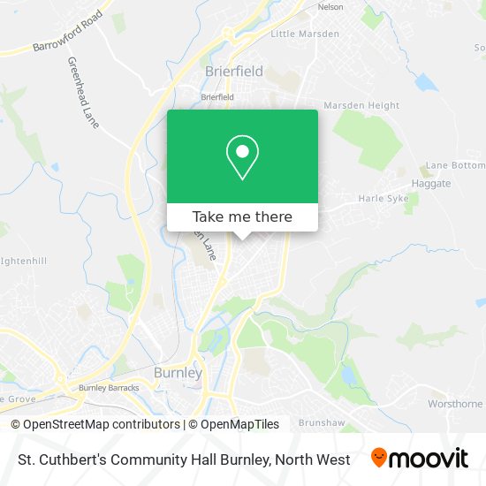 St. Cuthbert's Community Hall Burnley map