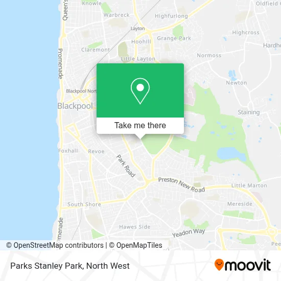 How to Get to Parks Stanley Park in Blackpool by Bus, Light Rail or Train?