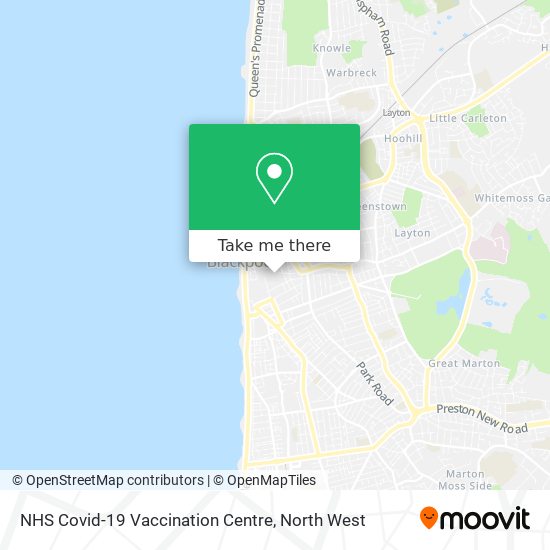 NHS Covid-19 Vaccination Centre map