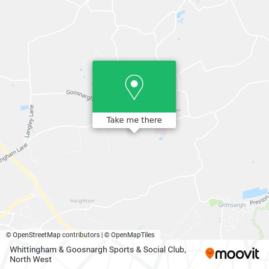 Whittingham & Goosnargh Sports & Social Club map