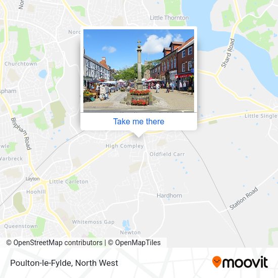 Poulton-le-Fylde map