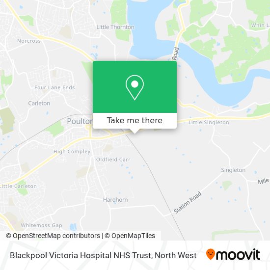 Blackpool Victoria Hospital NHS Trust map