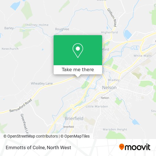 Emmotts of Colne map