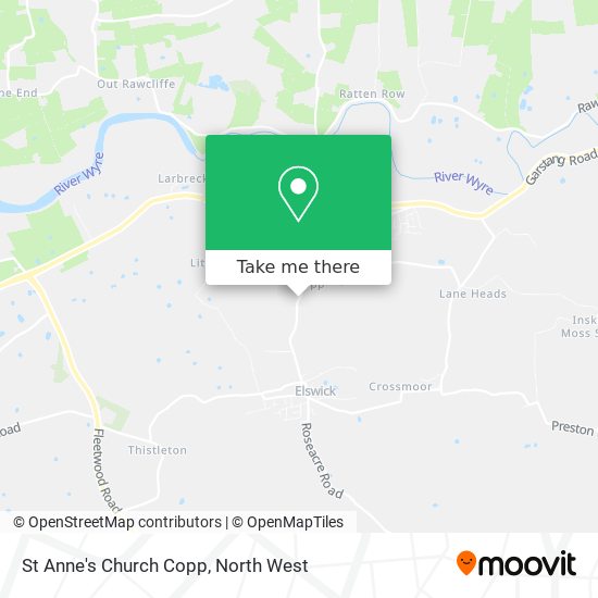 St Anne's Church Copp map