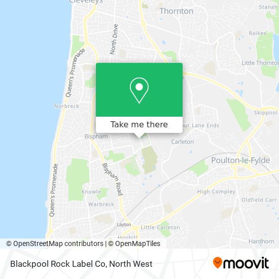 Blackpool Rock Label Co map
