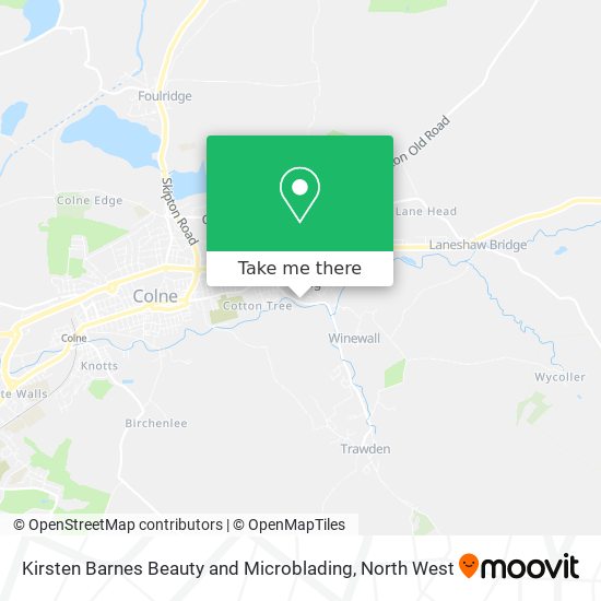 Kirsten Barnes Beauty and Microblading map