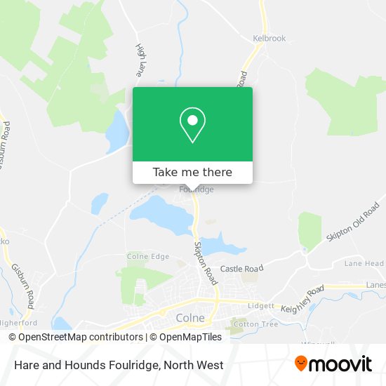 Hare and Hounds Foulridge map