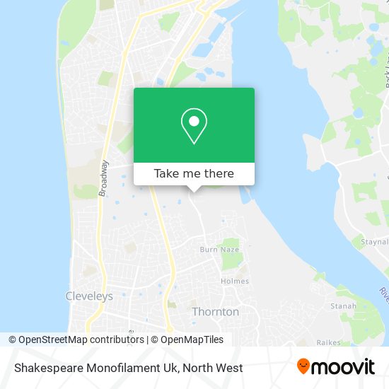 Shakespeare Monofilament Uk map