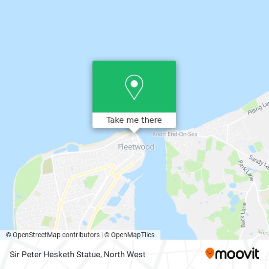 Sir Peter Hesketh Statue map