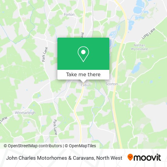 John Charles Motorhomes & Caravans map