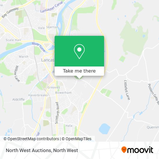 North West Auctions map