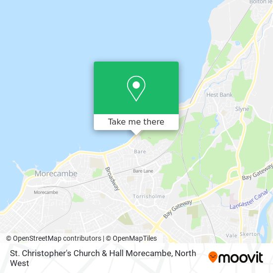 St. Christopher's Church & Hall Morecambe map