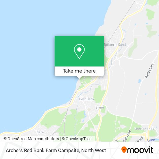 Archers Red Bank Farm Campsite map