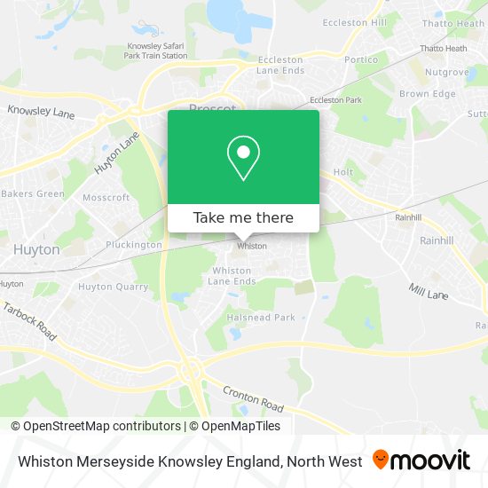 Whiston Merseyside Knowsley England map