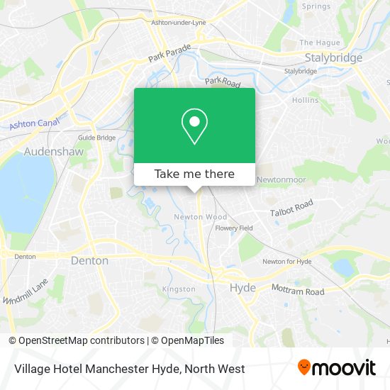 Village Hotel Manchester Hyde map