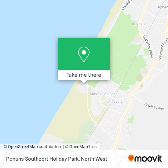 Pontins Southport Holiday Park map