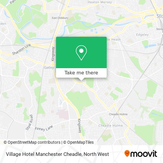 Village Hotel Manchester Cheadle map