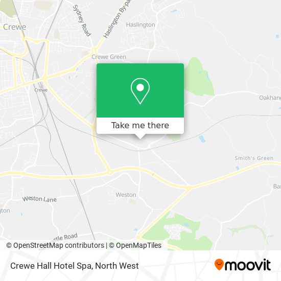 Crewe Hall Hotel Spa map
