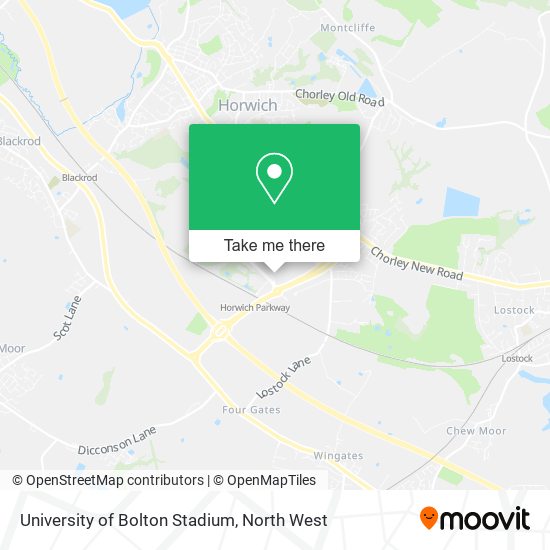 University of Bolton Stadium map