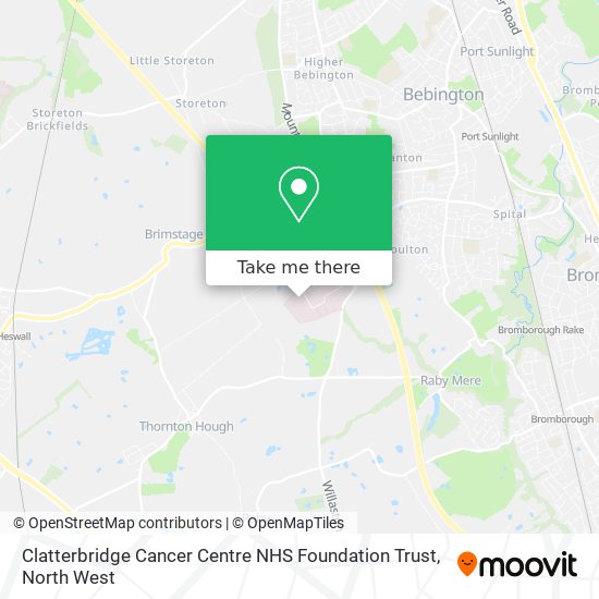 Clatterbridge Cancer Centre NHS Foundation Trust map