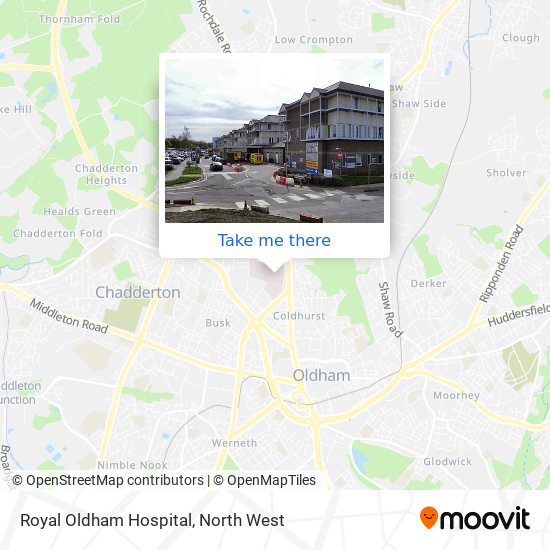 Royal Oldham Hospital map