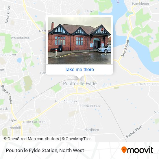 Poulton le Fylde Station map