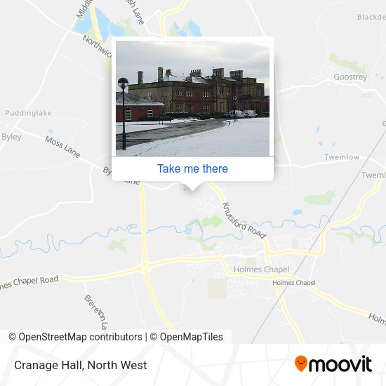 Cranage Hall map